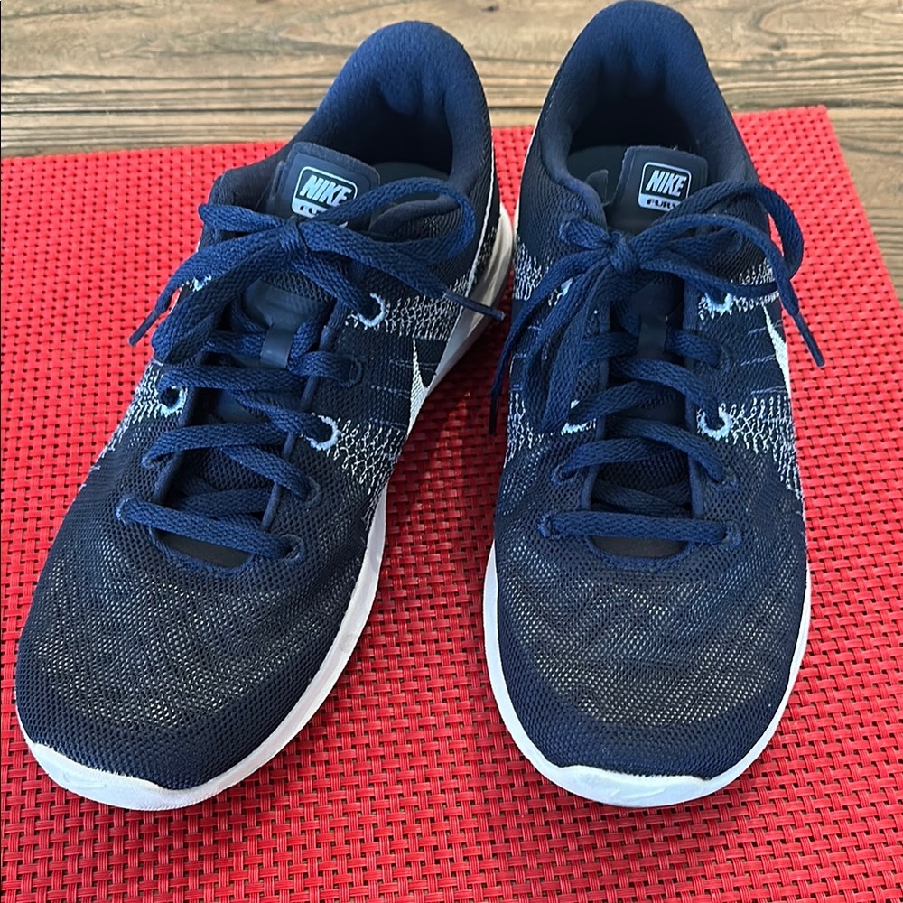 Nike Fury Navy Blue Mesh Sneakers